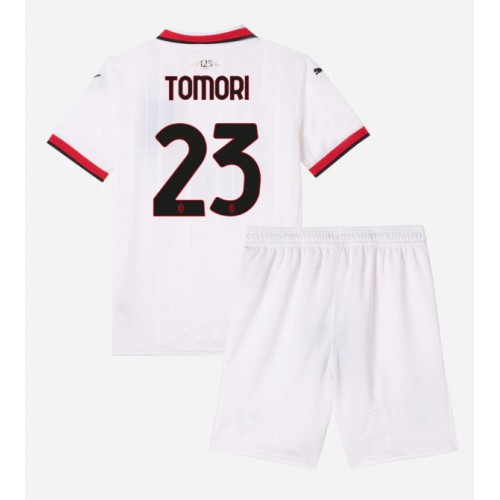 Fotballdrakt Barn AC Milan Fikayo Tomori #23 Bortedraktsett 2024-25 Kortermet (+ Korte bukser)